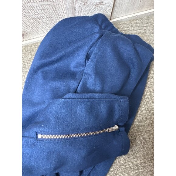 Lot of 2 Girls Coral Pink Striped Top & Navy Blue Pants Zip Ankle Large 10/12 - Picture 8 of 10